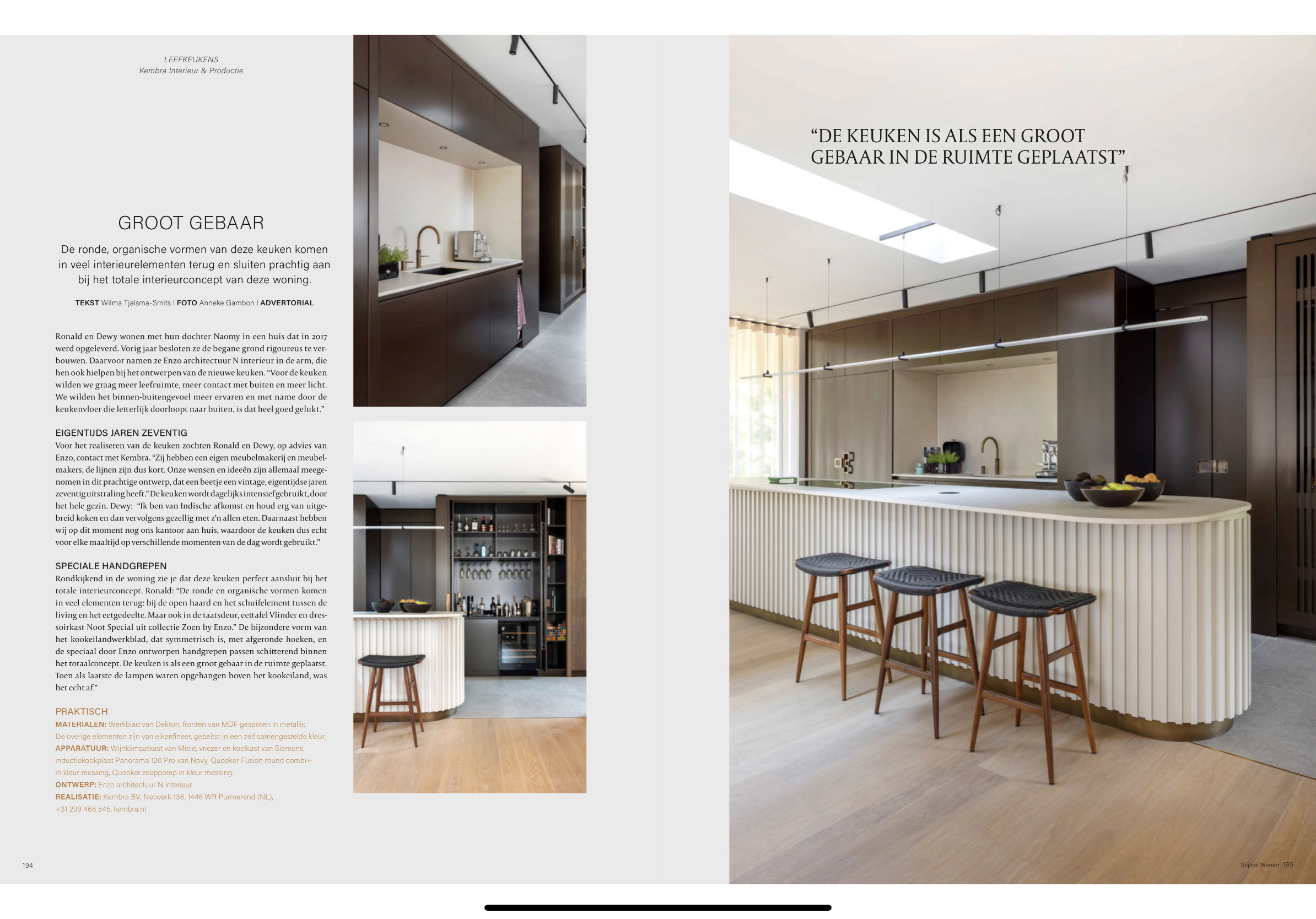 ENZO architectuur N interieur - Stijlvol Wonen - Magazine - Publicatie - ZOEN by ENZO - Groot gebaar - oktober/november 2023